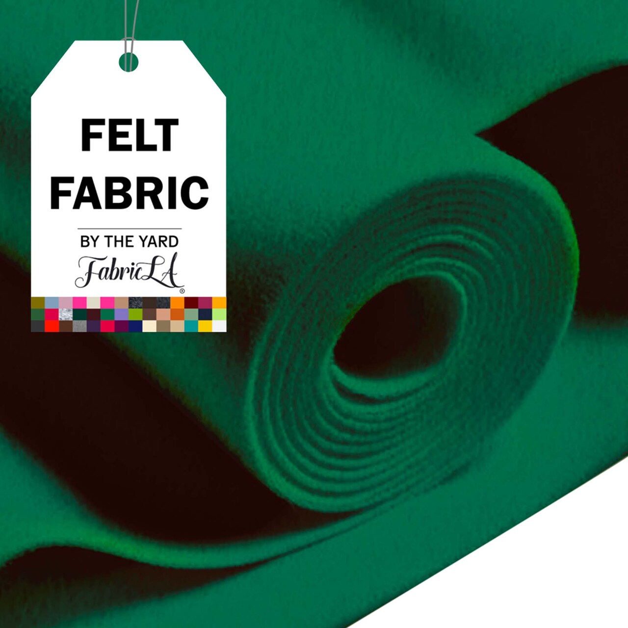 FabricLA Acrylic Felt Fabric - 72" Inch Wide 1.6mm Thick Felt by The Yard - Use Soft Felt Sheets for Sewing, Cushion, and Padding, DIY Arts & Crafts (3 Yards, Kelly Green)